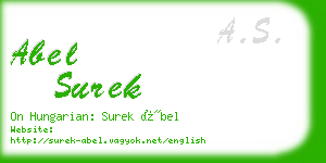 abel surek business card